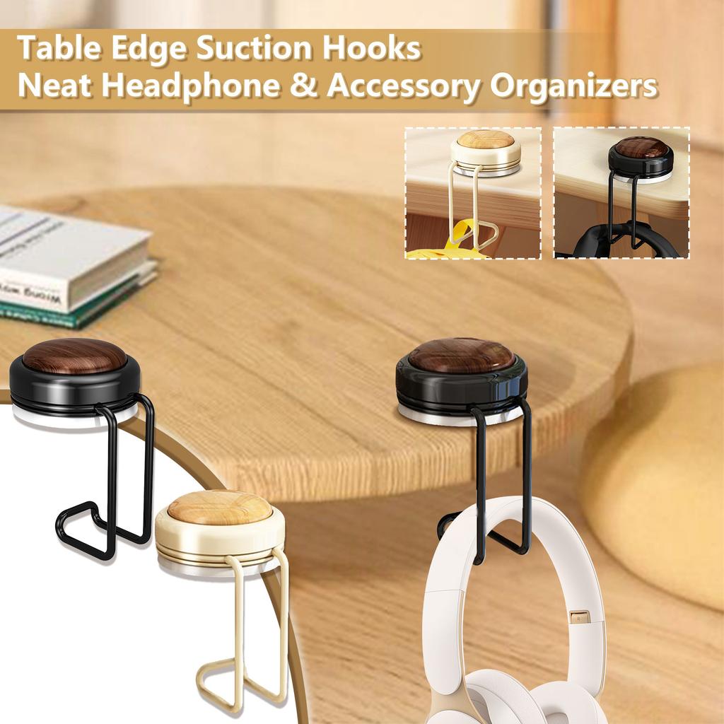 Suction Cup Table Edge Hanging Bag Hook, Movable Hook, Student Hanging Backpack Hook, Kettle Hook, Desk Side Hook,