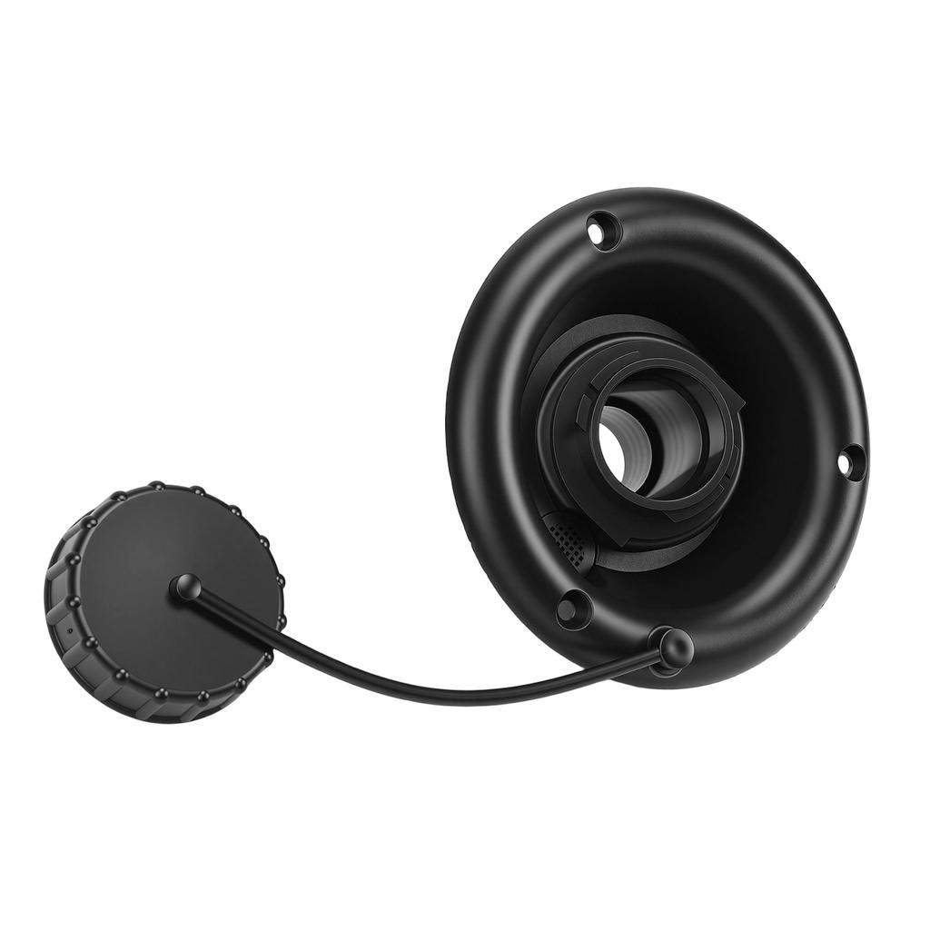 RV Gravity Fresh Water Fill Inlet Round with Lid Anti Lost Strap Anti Overflow PP for Trailer Motorhome