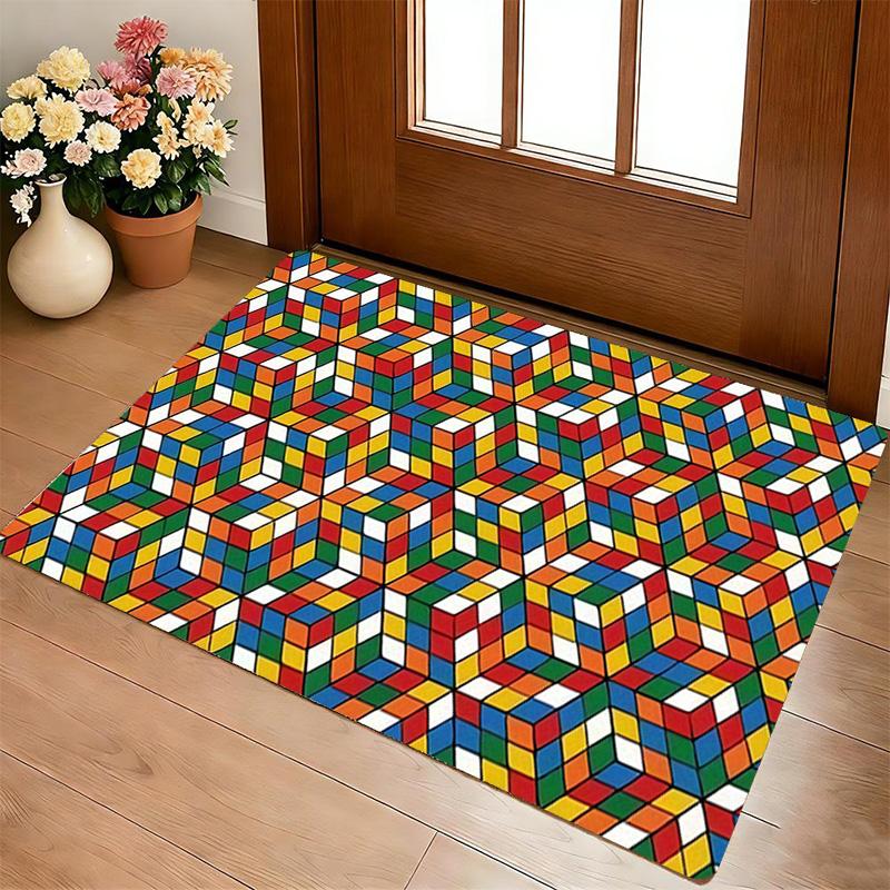 Color Blocks Living Room Nonslip Area Rug Soft Carpet For Bedroom Game Playroom Sofa Office Home Decor Doormat Christmas Gift C9261229