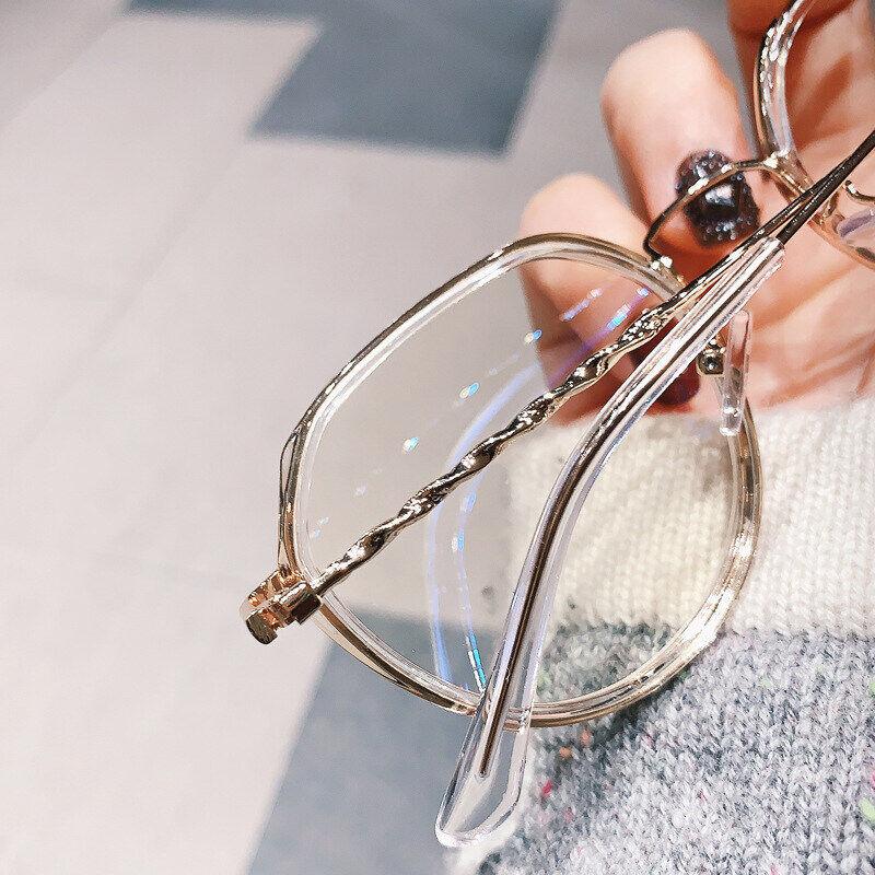 Damenbrille, Anti-Blau-Linse, Anti-Strahlungs-Brillengestell, Damenbrille, Studentin, flache Linse, Damenbrille