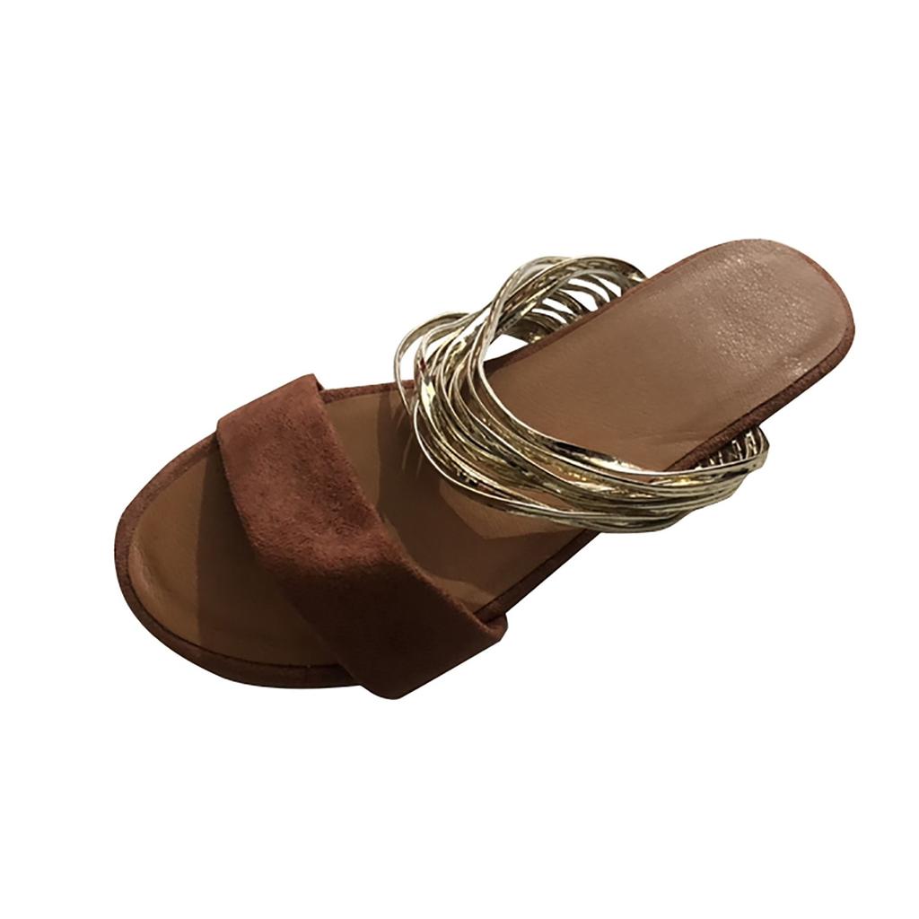 Damen Sandalen mit geschlossener Spitze und Schnürung, bequeme Slipper mit Ledereinsatz, flache Damensandalen