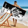 Telo Mare con Stampa Logo NUFC, Grande Morbido Asciugatura Rapida per Spiaggia Campeggio Nuoto