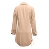 Women's Fashion Long Sleeve Color Side Drawstring Dress