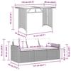 2 Piece Outdoor Dining Set with Cushions Beige Poly Rattan