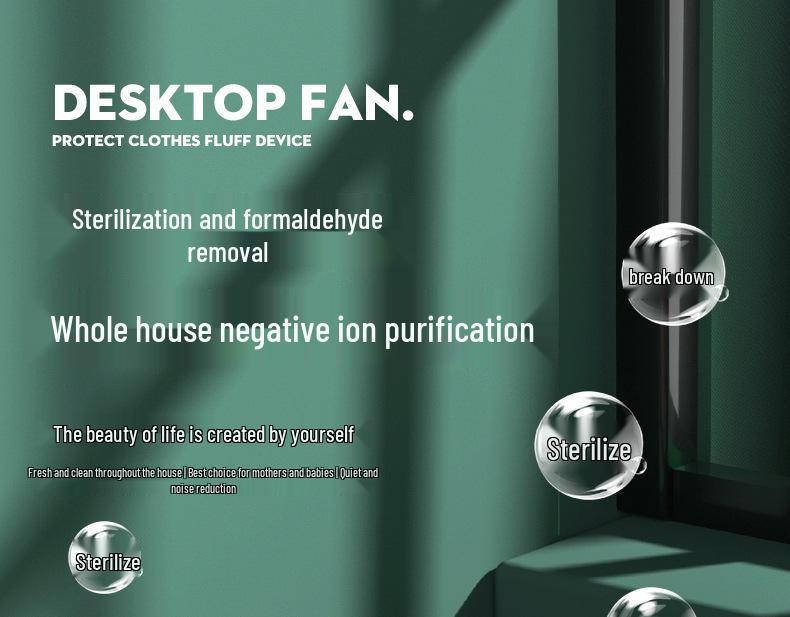 USB Portable Negative Ion Air Purifier - Silent Desktop Deodorizer & Formaldehyde Remover