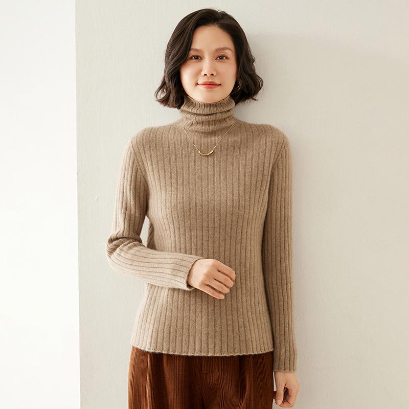 Women's Cashmere Sweater Qinghe Cashmere 100% Cashmere Autumn and Winter Cashmere Thickened Pullover Soft and Warm