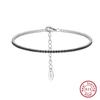 ORSA JEWELS Authentic 925 Sterling Silver Tennis Bracelet Fashion Black&Pink&Blue 4A Zirconia Bracelet Jewelry for Women SB190