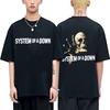 System of A Down Skeleton Graphic Tshirts Men Women Vintage Rock Alternative Metal T Shirts Mens Casual Oversized Streetwear
