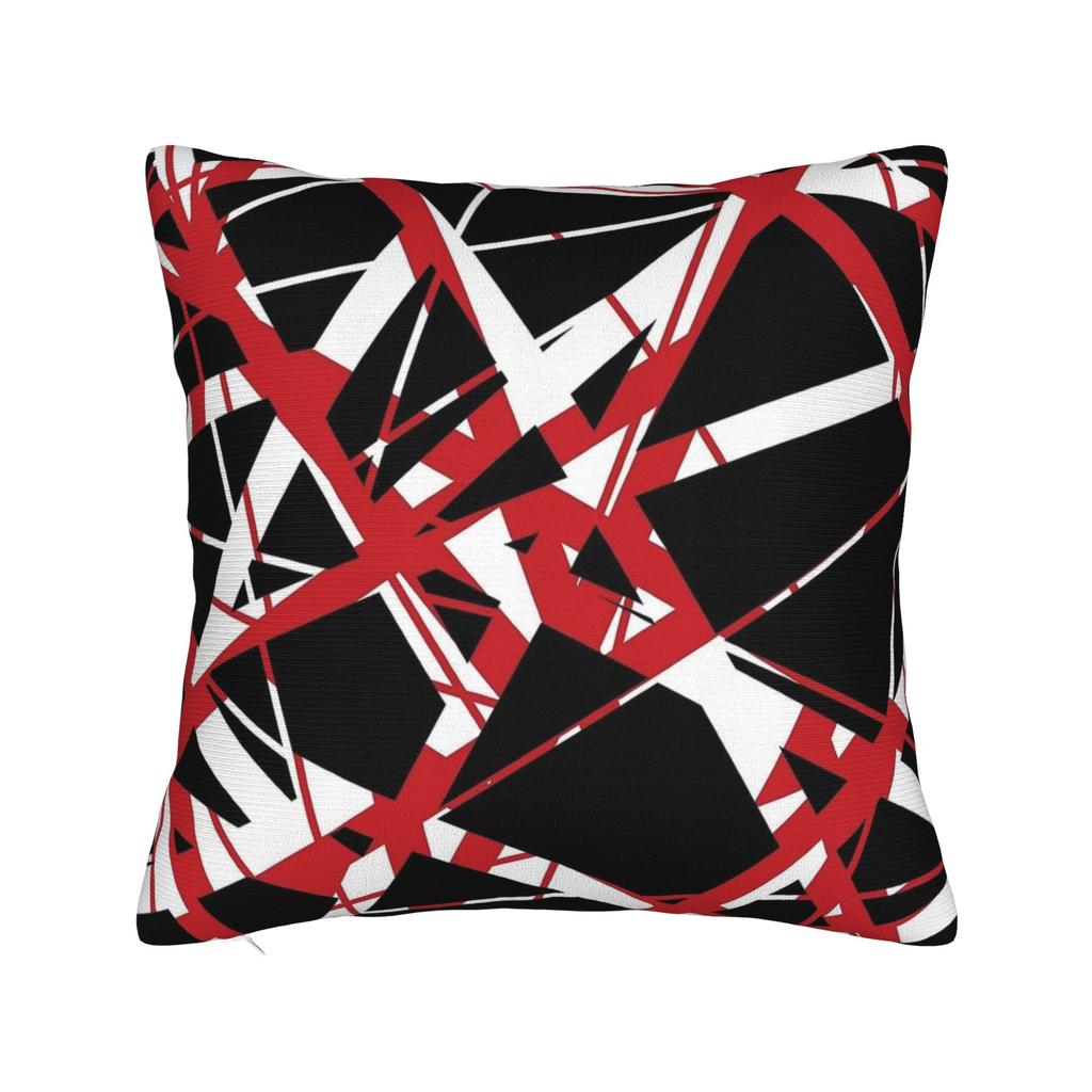 Evh Stripes Van Halen Red Design Pillow Case Soft Pillow Cover Kawaii Pillowcases For Couch Sofa Bedroom