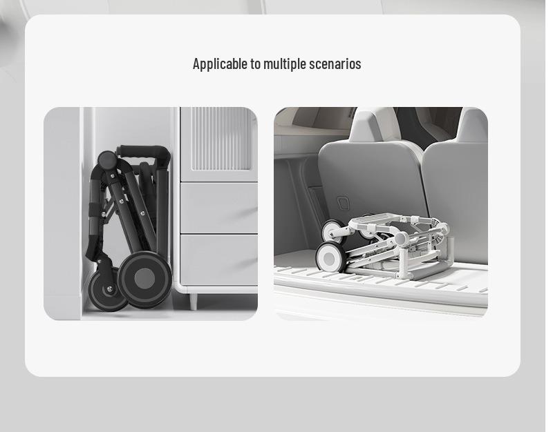 Foldable Baby Stroller: Easily Portable, Reclines for Sitting or Lying, Ideal for Travel.