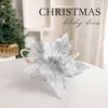Hanging Christmas Poinsettia Flower Sequins Simulated Christmas Flower  Holiday Festival Decor