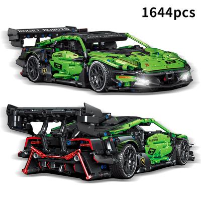 Technische Super-Speed-Lamborghini-Sportwagen-Bausteine Berühmtes Rennfahrzeugmodell Montage-Steinspielzeug für Kinder