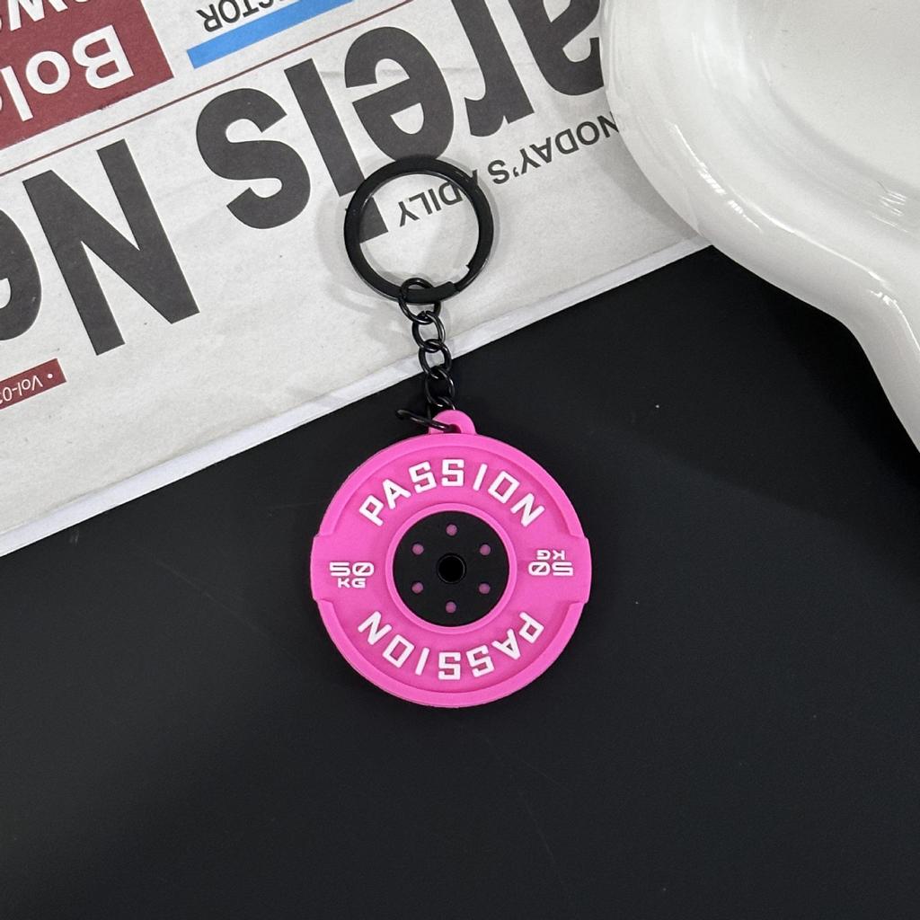 Fitness Series Gummi-Schlüsselanhänger: Hantel- & Kurzhantel-Anhänger für Geschenke