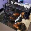 Custom Name German Shepherd Portrait Rug for Living Room, Game Rooms, Office, Bedroom, Floor Mat Playful Design, Fan Gifts Christmas Decor