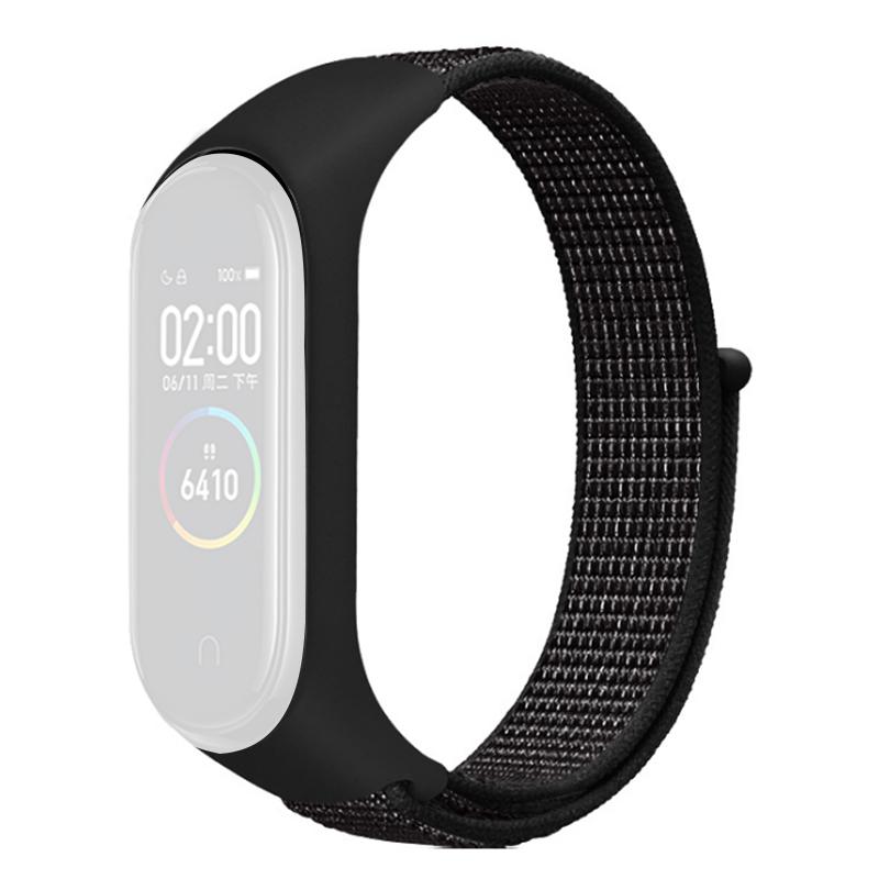 For Xiaomi Mi Band 3/4/5/6/7 Nylon Watch Band Adjustable Sport Loop Strap Wristband Replacement
