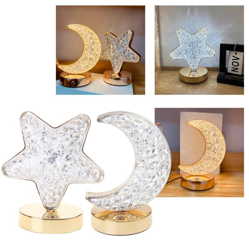 Glowing 3D Moon Table Lamp USB Atmospheres Lamp Tables Decorations Kid Gift