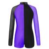 Baletní trikot pro děti Dívky Síťovina s dlouhým rukávem Kontrastní barva Taneční trikot Unitard Gymanstics kombinéza Dancewear