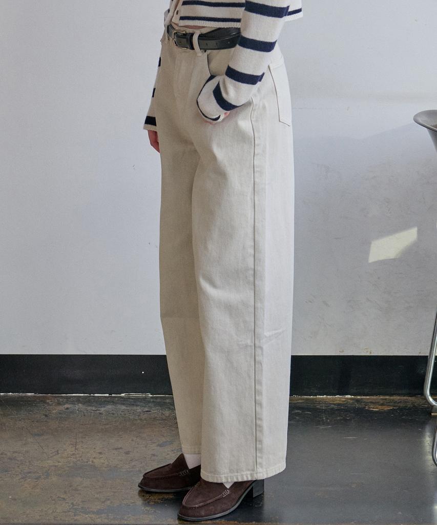AHWE Color Dyeing Wide Denim_L Beige