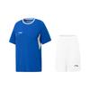 Li Ning Fußballserie Atmungsaktiv Schnelltrocknend Professionelles Spieltrikot Herren Trikot Kristallblau Weiß YATW019-3