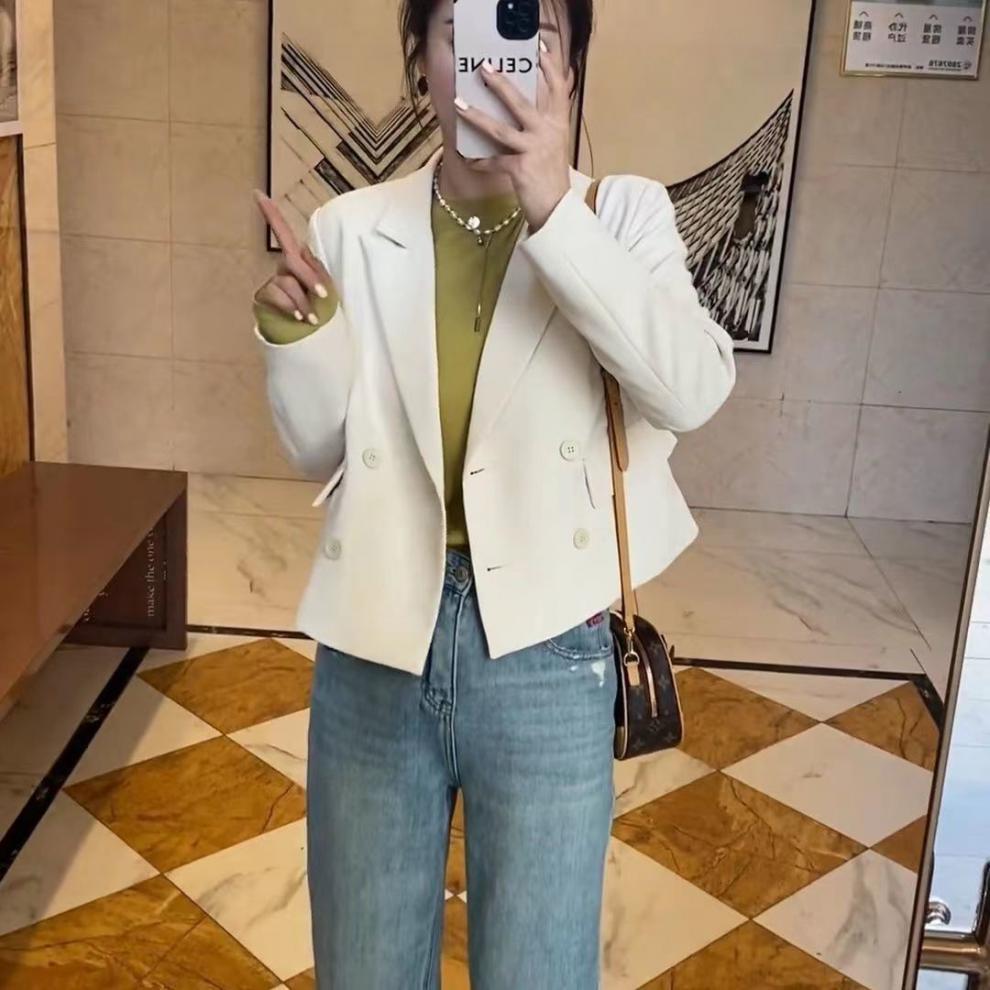 High-End Damen Petite Blazer Jacke - 2024 Herbst Modischer Trend mit gepolsterten Schultern