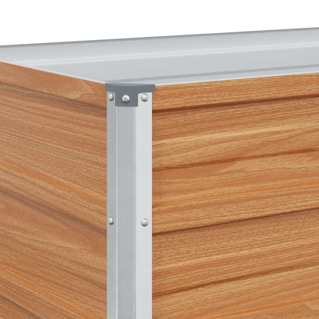 Raised Bed Light Brown 160 x 40 x 77 cm Galvanized Steel