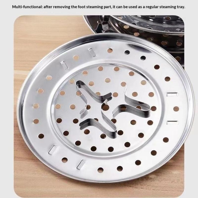Stainless Steel Steamer Rack Rust Proof Detachable Support Legs For Home Kitchen Steaming Dumplings Vegetables Corn