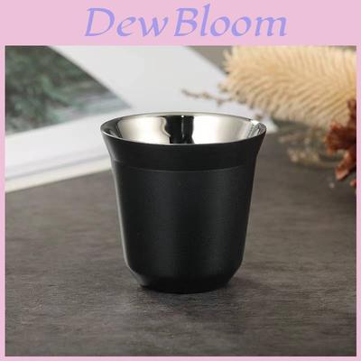 Modern Minimalist Double Wall Stainless Steel Espresso Cup For Office And Home Use