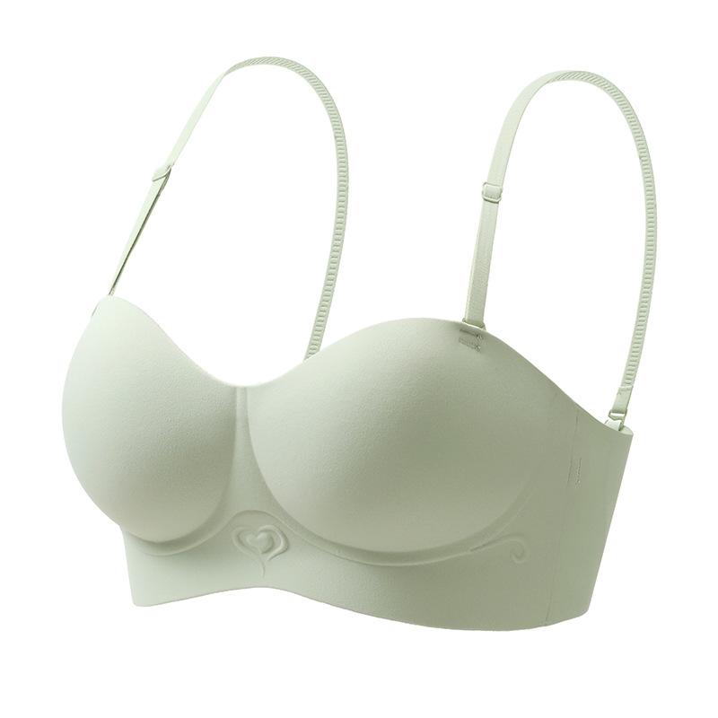 Wear an expanded chest, show a large bra, seamless half cup bra, strapless, non-slip breasts