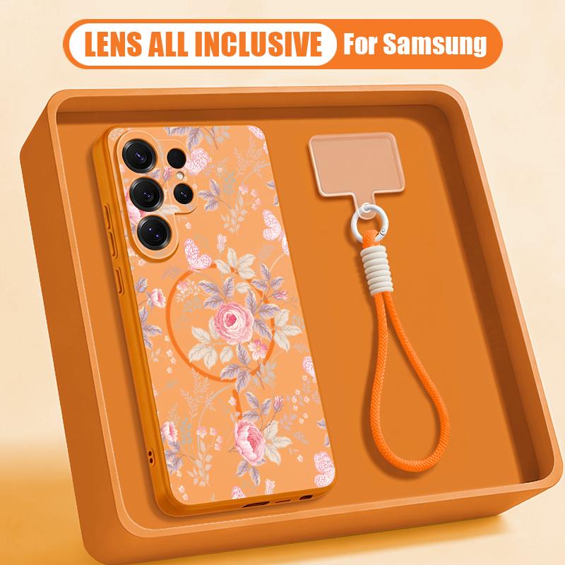 INS Sunflower Print Case For Samsung S26 Ultra S25 FE S24 S24 Plus A57 A37 A17 A56 A36 A16 A55 A35 A15 A54 5G Hybrid Magnetic Matte Cover