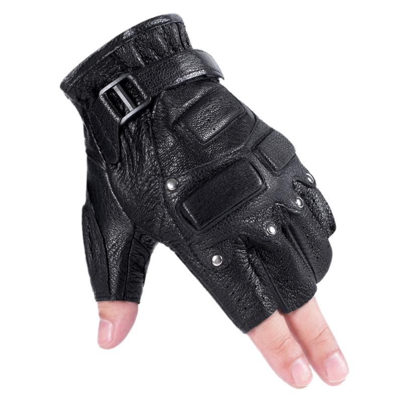 

Sheepskin Half Finger Fitness Gloves for Men and Women Mountain Bike Breathable Cycling Training Half Finger Tactical Gloves