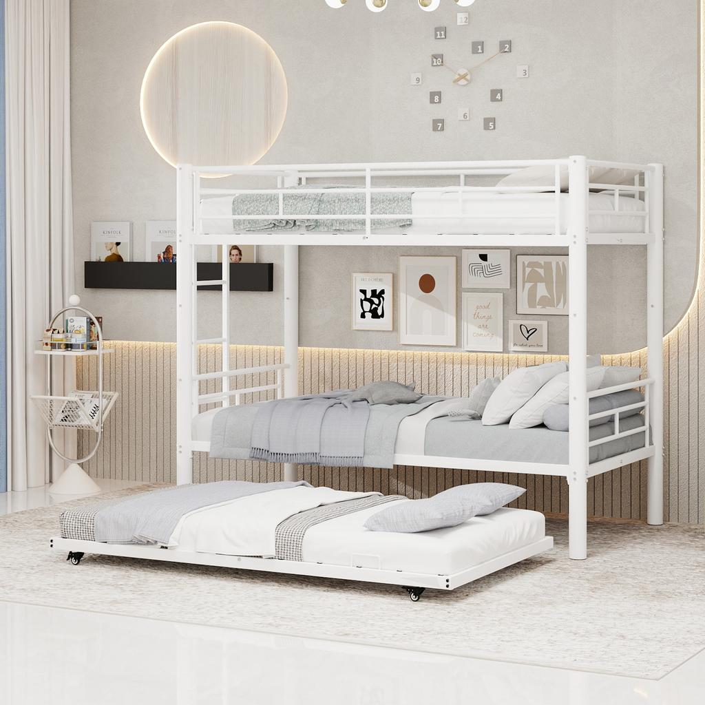 Letto a castello: Dimensioni inferiori in metallo 90*190 cm, scaletta e ringhiere. Convertito in due letti singoli. Non include materassi a molle. Classico nero.