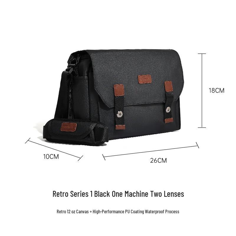 MDNG Waterproof Canvas Camera Shoulder Bag S (1 Camera, 2 Lenses)