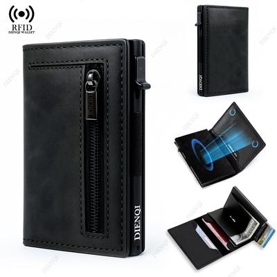 Rfid Credit Card Holder Men Wallets Mini Handbags Luxury Brand Bag Cardholder Case Leather Magnetic Coin Purse Hand Bag for Men
