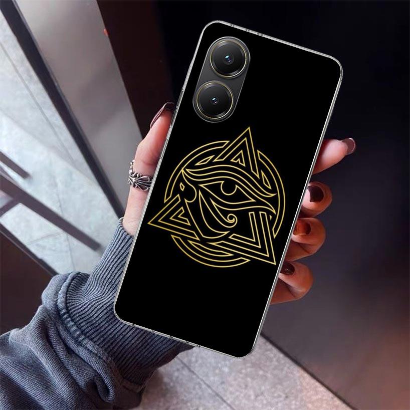Sacred Eye of Horus Egypt Fresco Phone Case For Xiaomi Poco X7 X6 X5 Pro F7 Ultra Redmi 15C 15 13 13C 12 12C 10 10A 10C 9 9A 9C