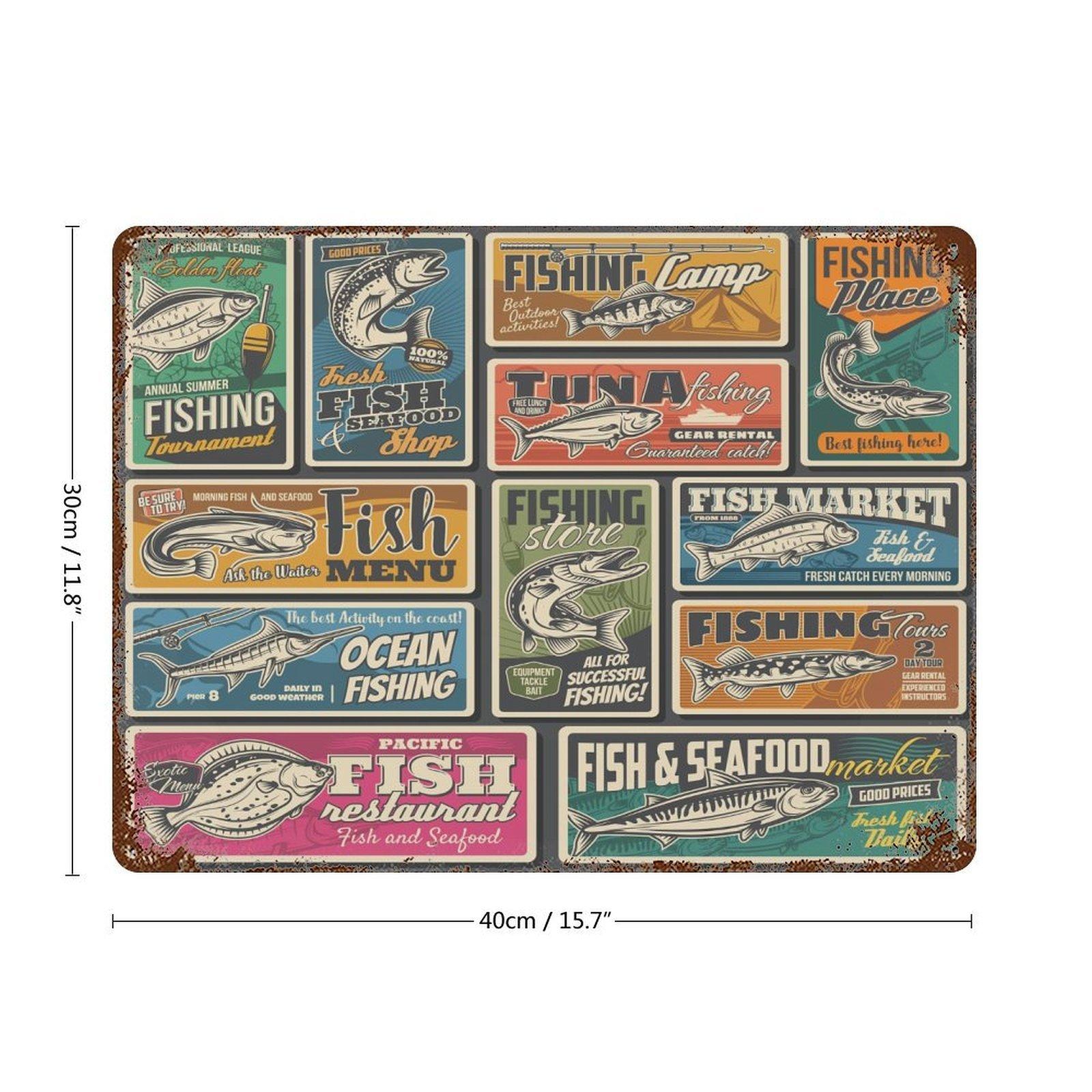 

1-Pack rusty wall plaque artwork, 20×30cm and 30×40cm, retro metal decoration for kitchen, bar, office or lounge 30*40CM