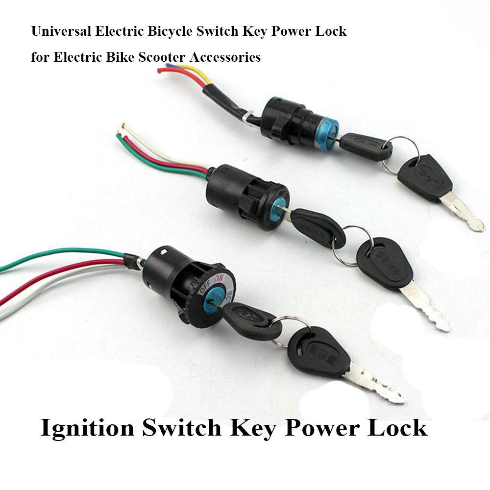 Power Locks Electric Scooter Lock Cycling Parts Ignition Switch Dustproof Lock Key Power Lock