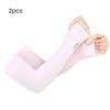 2 Pair Arm Covers Ice Silk Sun Protection Unisex Elbow Cover Outdoor Cycling Running Fishing Driving Cool Anti-UV Arm Sleeves