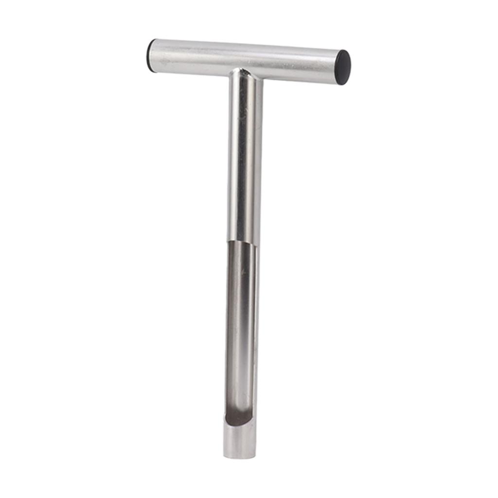 Bodenprobenehmer Sonde 304 Edelstahl Tragbarer T-Griff Bodenprobennahme Werkzeug für Bauernhof Garten Rasen 12 Zoll
