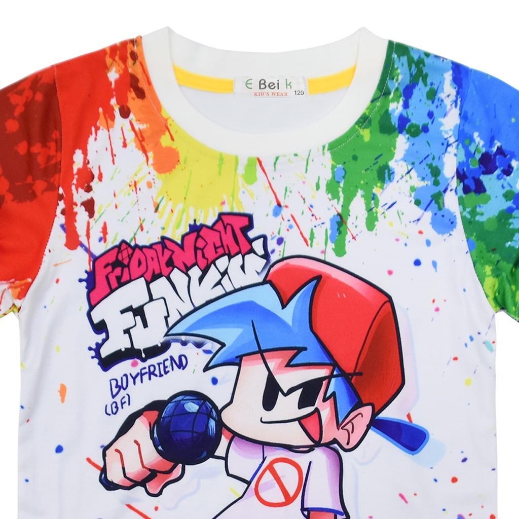 Cartoon Digital Printing, Medium And Large Boys' Short-Sleeved Set, Loungewear Set 881
