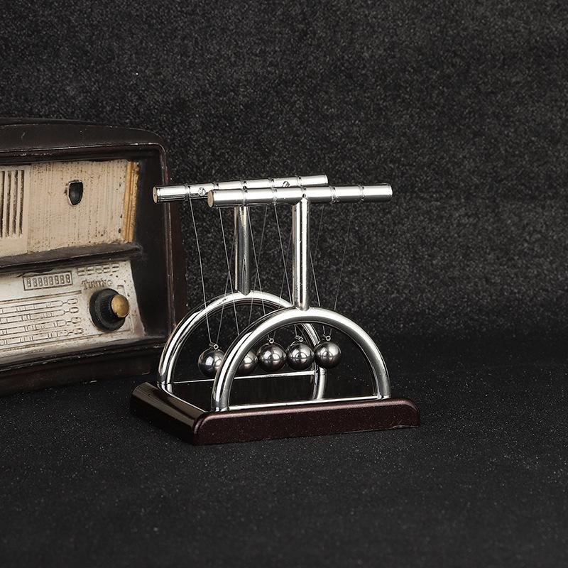 Newton Cradle Balance Steel Balls Perpetual Motion Collision Ball School Teaching Physics Science Pendulum Toy Home Decoration