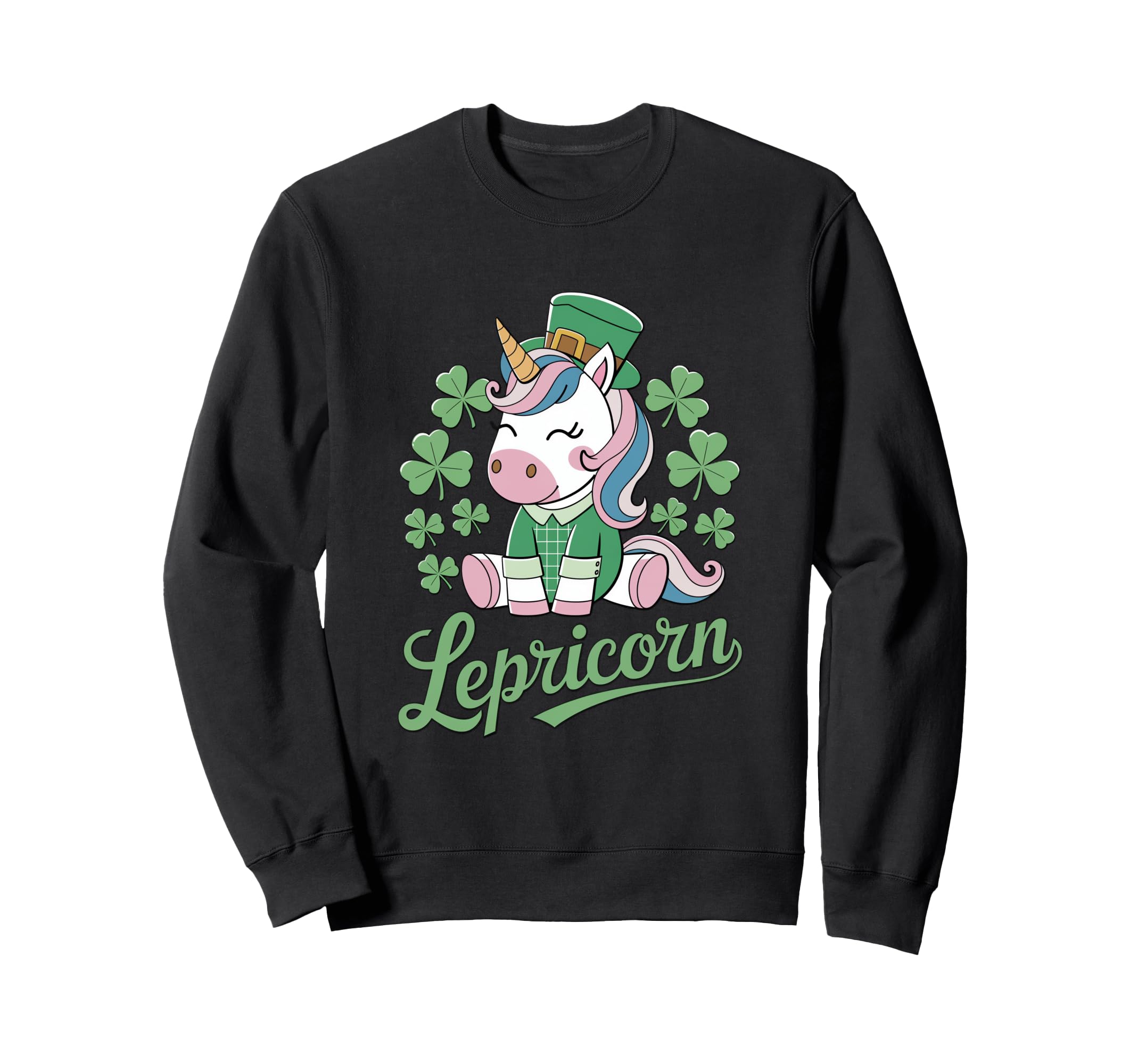 

Lepricorn Day Unicorn Charm Sweatshirt St. Patrick s чорний