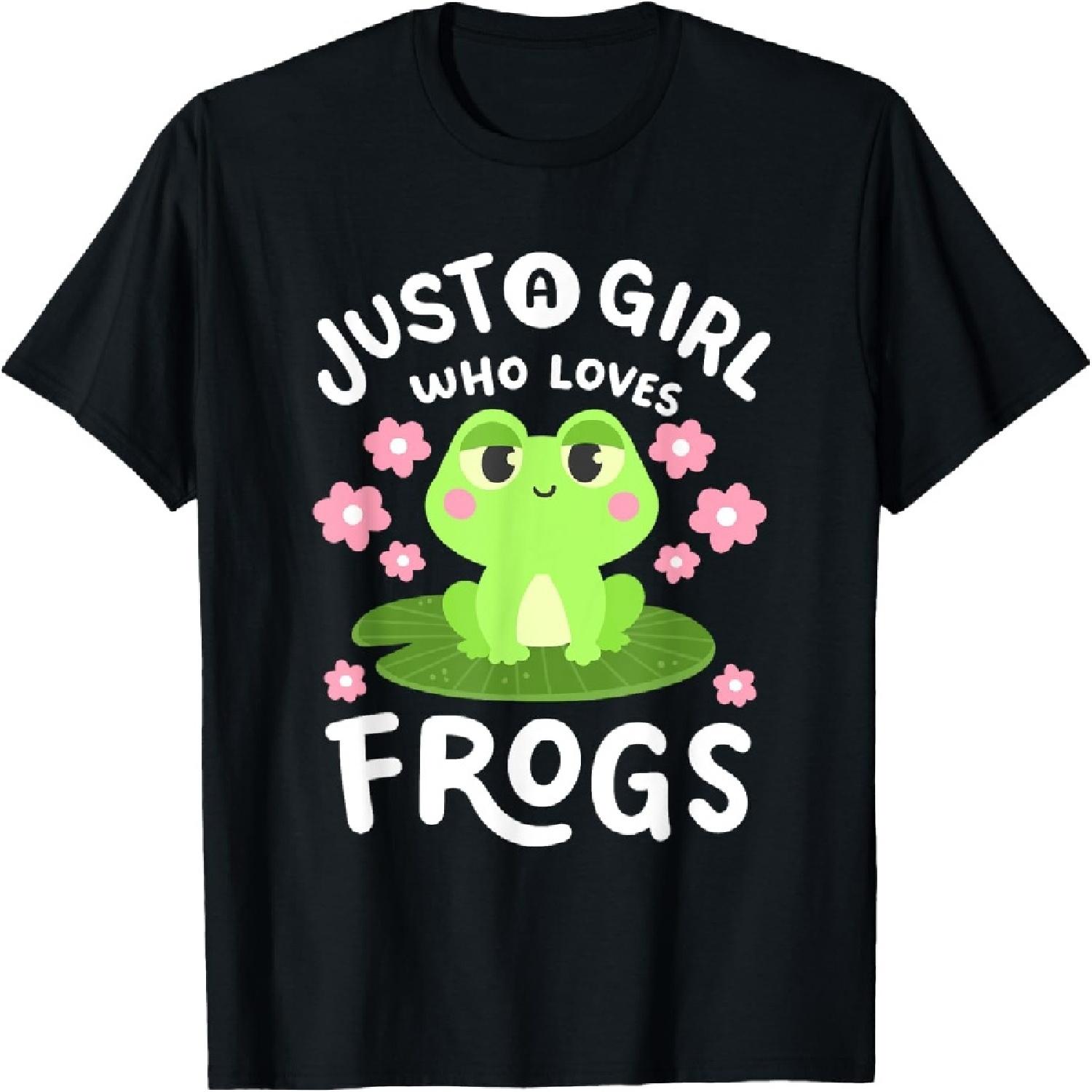 

A Girl Who Loves Frogs Kawaii Frog Lovers Women Girls Kids T-Shirt XXXXXL різнокольоровий