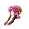 Baby Mädchen geflochtene Perücke Wollgarn gestrickte Mütze Sonnenblume Kirschmütze Foto-Requisite