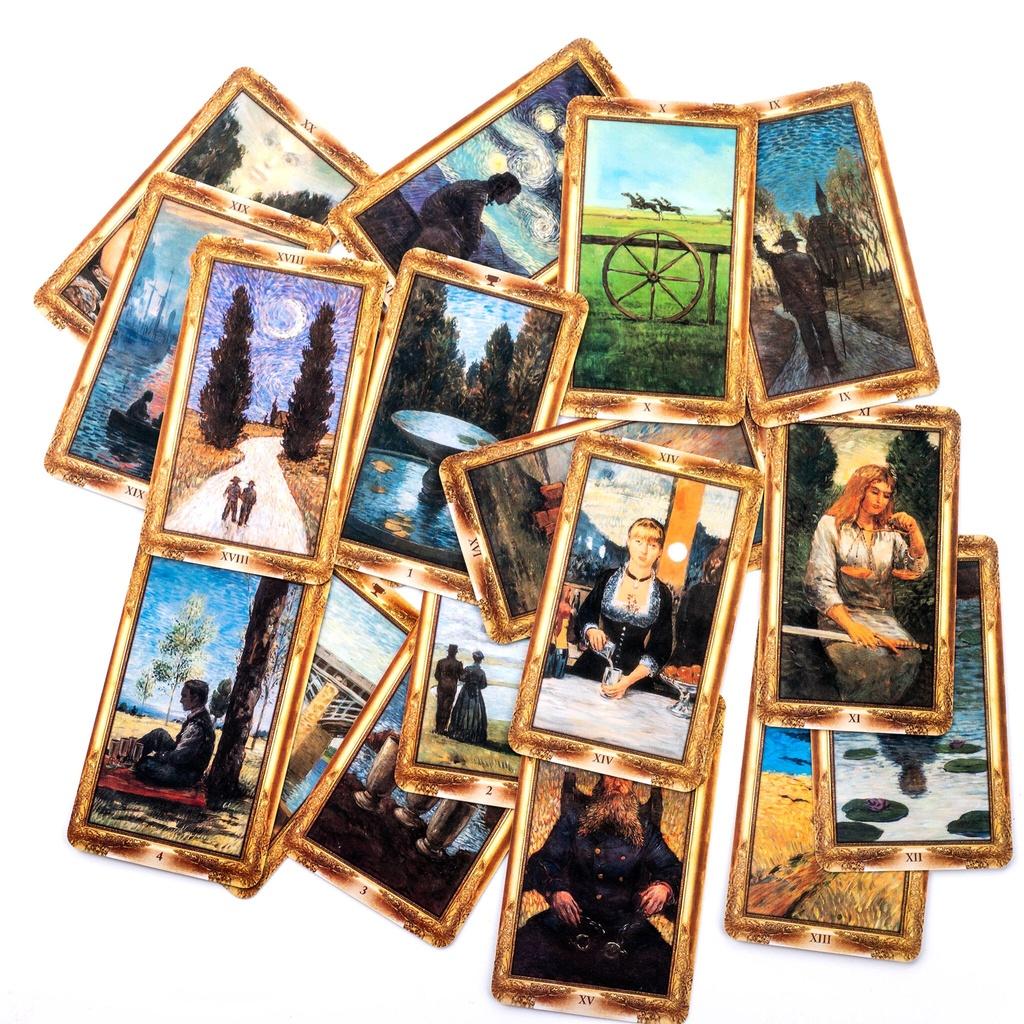 Impressionist Tarot Deck Leisure Party Table Game B Fortune-telling Prophecy Oracle Cards With Guide Book