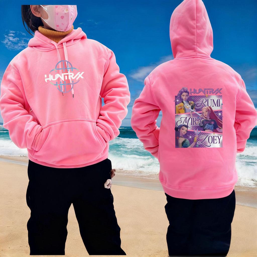 European & American 2025 KPOP Demon Hunting Girl Group Fleece Sweatshirt - Autumn/Winter Kids' Hooded Fashion.