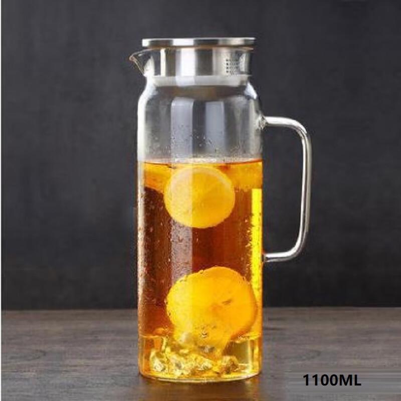 Shineqi High Borosilicate Glass Cold Water Pitcher with Lid