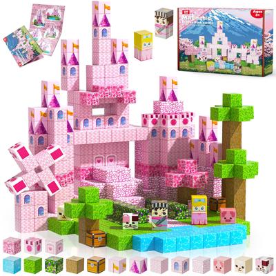 100 Stück Magnetische Bausteine, Lernspielzeug für Kinder, Jungen und Mädchen, Geburtstagsgeschenk, Weihnachtsgeschenk
