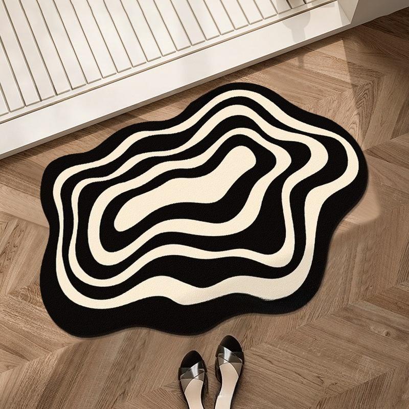 2026 Geometric Diatomaceous Earth Floor Mat, Bathroom Door Absorbent Foot Mat, Anti Slip Carpet, Dirt Resistant Pad and Wear-resistant Rug