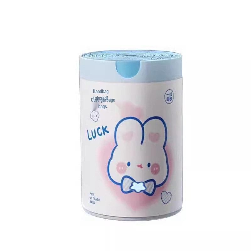 Cute Cartoon Rabbit Drawstring Garbage Bags - Thick and Durable for Home and Kitchen Use