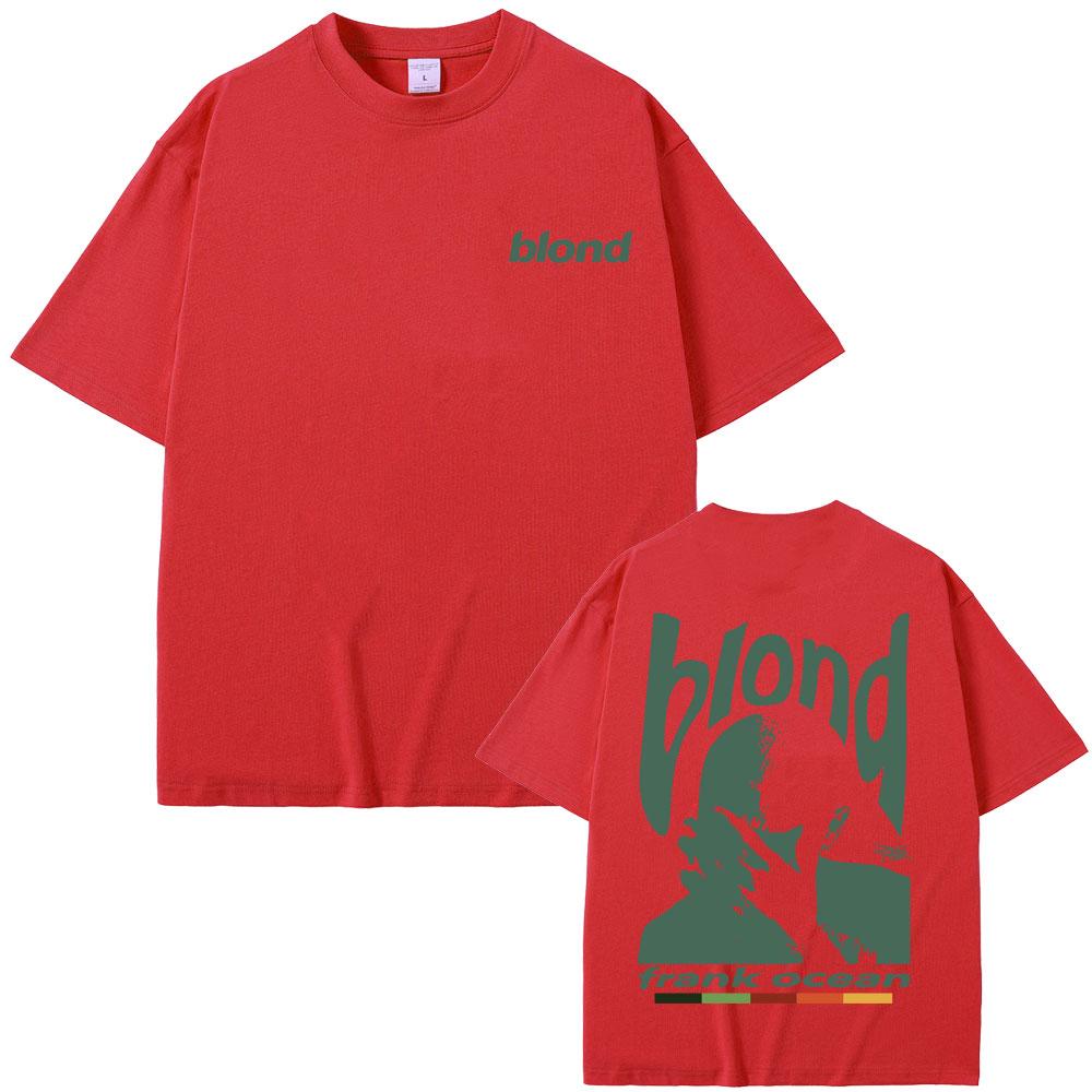 Rapper Frank Graphic T-shirts Hip Hop Ocean Album T Shirts Blond Fashion Oversized Men's Cotton Tshirt Male Vintage Streetwear